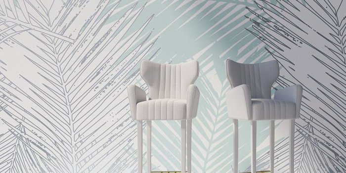 1000x1000 Contemporary wallpaper / patterned / green / pink - MODERN FOILS
