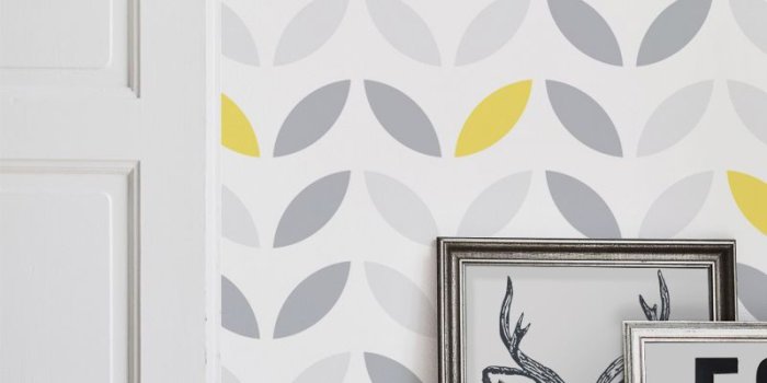 800x1200 Yellow and Grey Abstract Flower Pattern Wallpaper | Design Wallpaper
