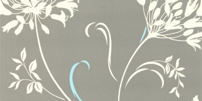 1000x1000 Nerida Light Grey Floral Silhouette Wallpaper