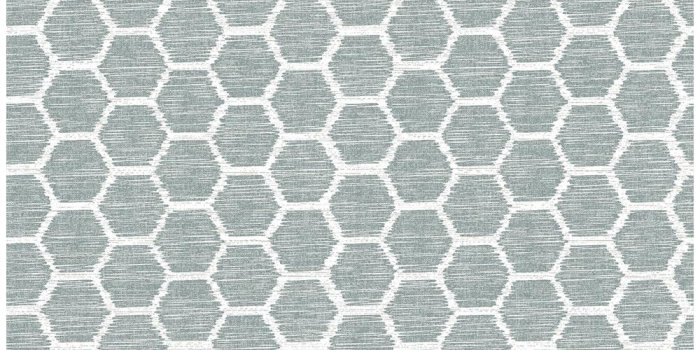 1000x1000 8 in. x 10 in. Aura Teal Honeycomb Wallpaper Sample