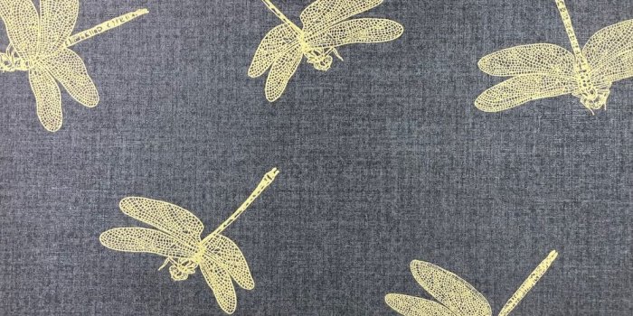 1000x1000 As Creation Dragonfly Wallpaper-35897-3- Black / Gold