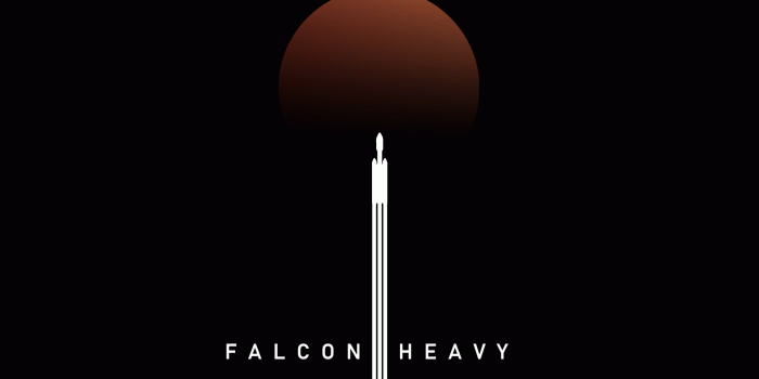 1920x1200 A minimalistic Falcon Heavy wallpaper I made, wanted to share in