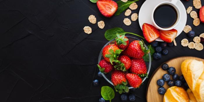 2560x1600 Wallpaper of Berry, Blueberry, Breakfast, Coffee, Cup, Fruit