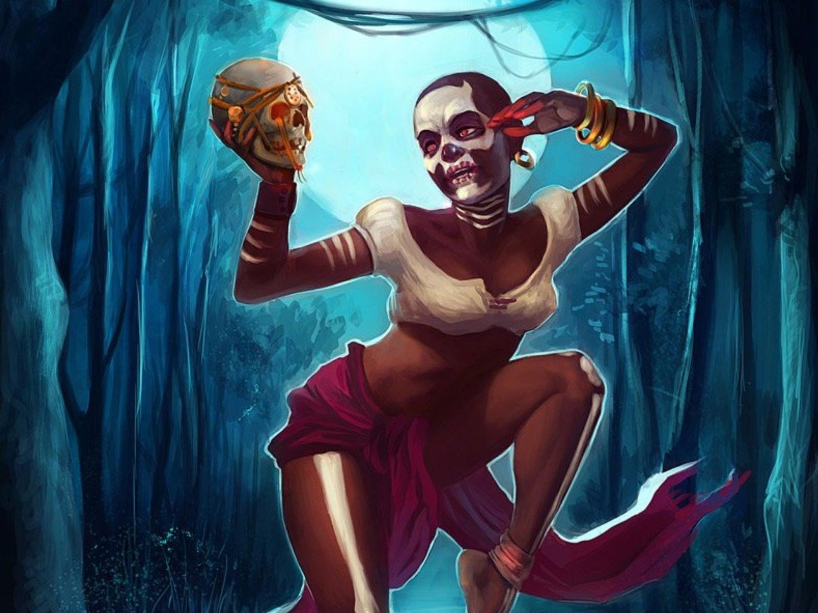 1920x1440 Moon, Windows Desktop Images, Skull, Voodoo,horror, HD Artworks