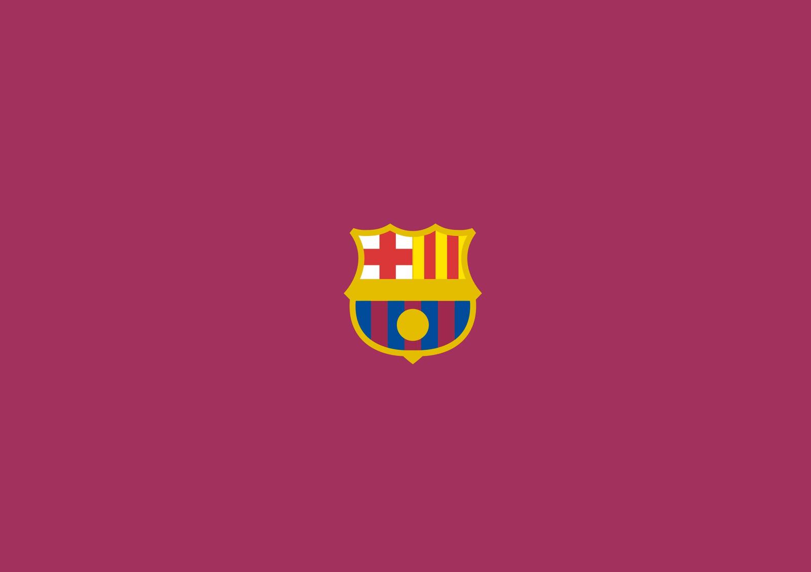 2800x1979 FC Barcelona Logo Minimalism, HD Sports, 4k Wallpapers, Images