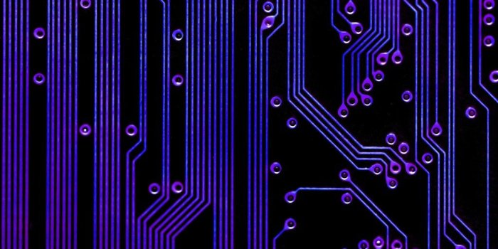 1024x1024 ipad wallpaper: circuit board tracks | purple colored tracks…