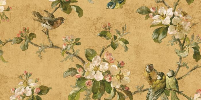 1280x1280 Gold Birds Of Versailles QE58324 Wallpaper