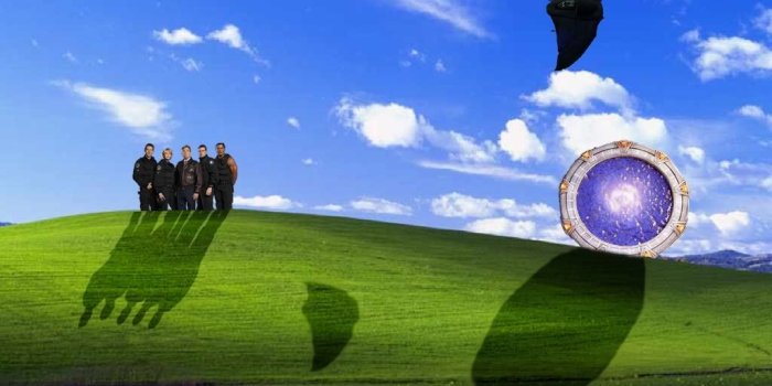 1024x768 Stargate version of MS' Bliss wallpaper - Overclock.net - An