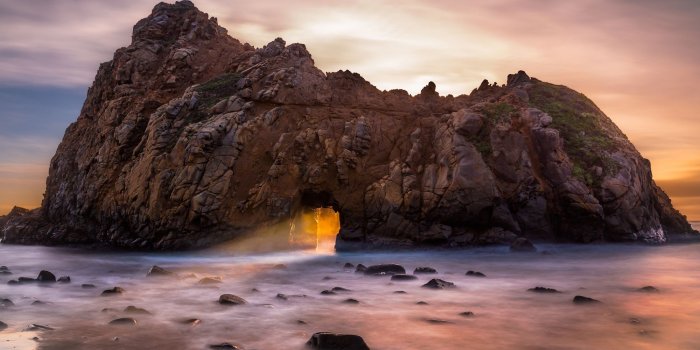 2000x1333 Keyhole Arch at Pfeiffer Beach HD Wallpaper | Background Image
