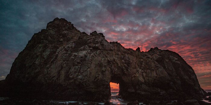 3840x2400 Download 3840x2400 wallpaper keyhole arch, sunset, cliff, coast