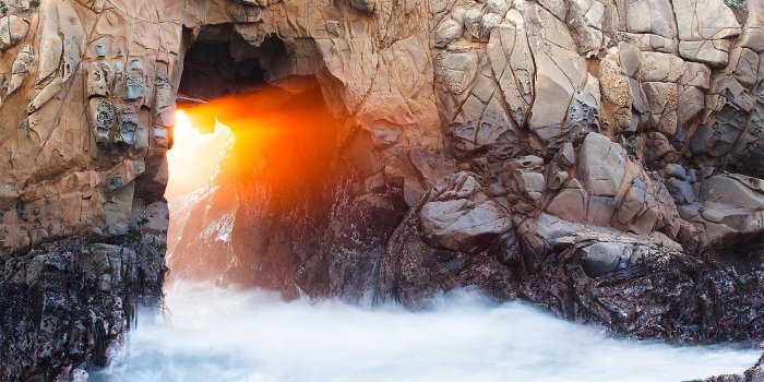 1600x1000 Beautiful Keyhole Arch Big Sur California USA HD Desktop Wallpaper