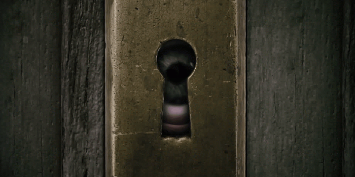 1920x1080 Moving eye behind keyhole. Video footage of eye looking through keyhole.  Stock Video Footage - Storyblocks Video