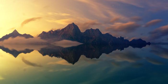 4563x2567 Wallpaper Mountains, Reflections, Quite, Sunset, Calm, HD, 4K