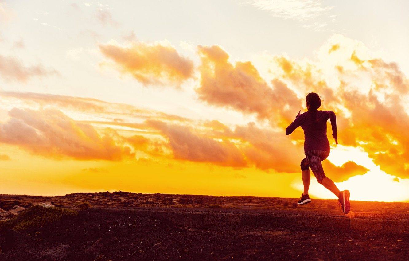 1332x850 Wallpaper sunset, fitness, running, jogging images for desktop