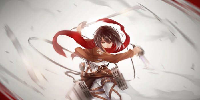 1920x1080 Download 1920x1080 Mikasa Ackerman, Shingeki No Kyojin, Red Scarf