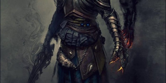 748x1218 drawing, Armor, Dark, Sword, Overlord, Demon Wallpapers HD / Desktop