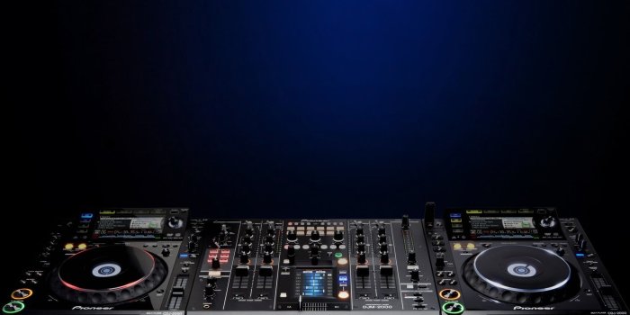 1920x1080 Black and gray Pioneer audio mixer, DJ, turntables, music HD