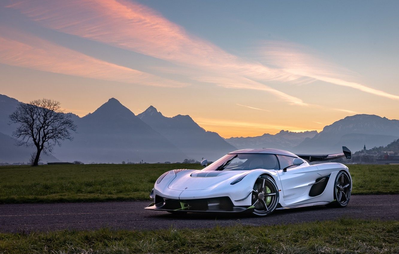1332x850 Wallpaper the sky, mountains, lights, Koenigsegg, hypercar, Jesko