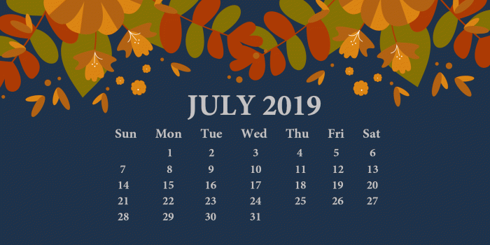 1920x1129 July 2019 Desktop Wallpaper With Calendar | Desk Calendar | Calendar