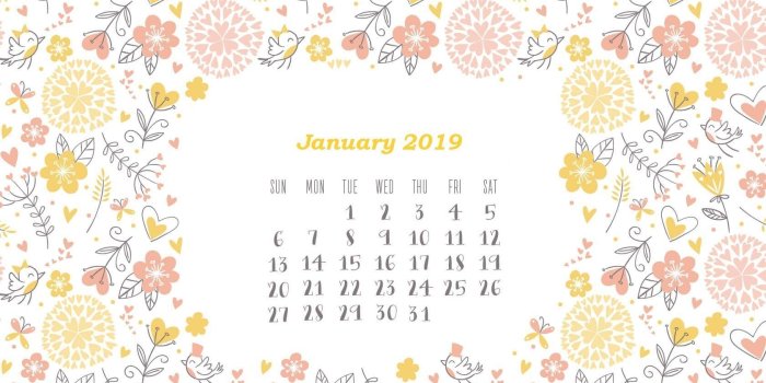 1680x1200 Calendar 2019 Wallpapers