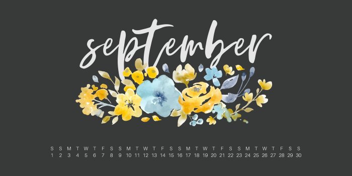 5120x2880 September 2018 Desktop Calendar Wallpaper — UpperCase Designs