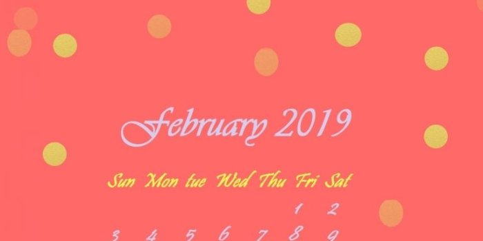 768x1024 February 2019 Calendar Wallpaper