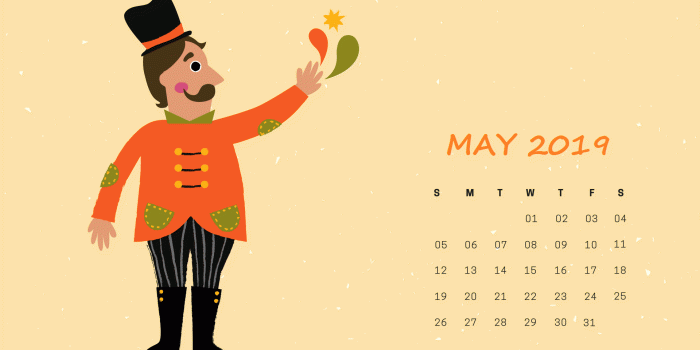 1920x1080 Cute May Calendar 2019 Wallpaper - Download Editable Templates