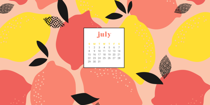2048x1152 Download your summery and FREE July 2018 calendar wallpapers