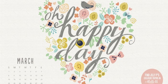 1920x1200 Free desktop wallpaper: March calendar - Mollie Makes