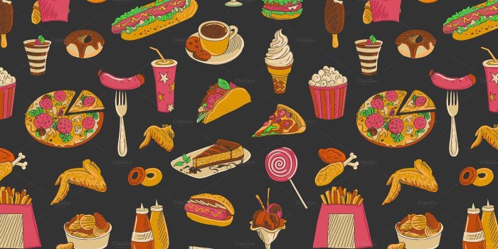 2000x1332 65+ Cartoon Food Wallpapers on WallpaperPlay