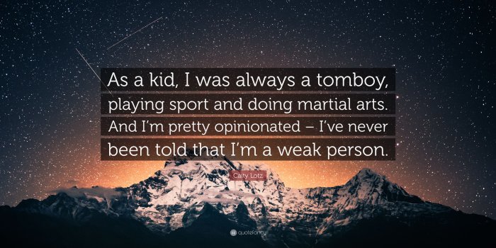 3840x2160 Caity Lotz Quote: “As a kid, I was always a tomboy, playing sport and doing  martial arts. And I'm pretty opinionated – I've never been told...”