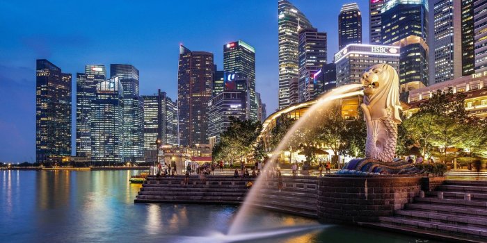 1332x850 Wallpaper the city, Singapore, fountain, SINGAPORE, MERLION PARK