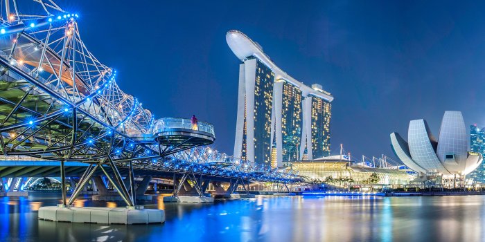 3840x2160 Desktop Wallpapers Singapore Helix Bridge Bridges Rivers 3840x2160