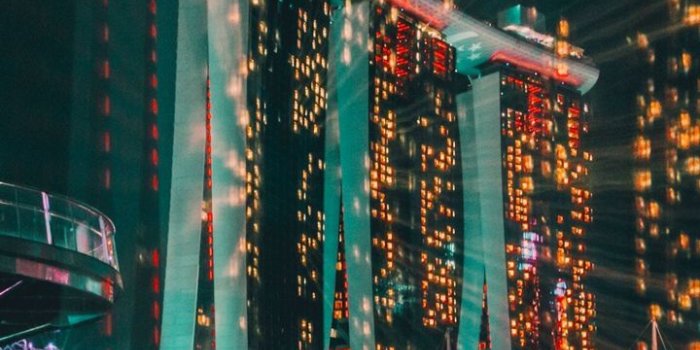 720x1520 Singapore Night Building Wallpaper - [720x1520]