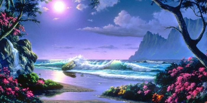 1244x700 Fantasy landscape art artwork nature scenery wallpaper | 1920x1080