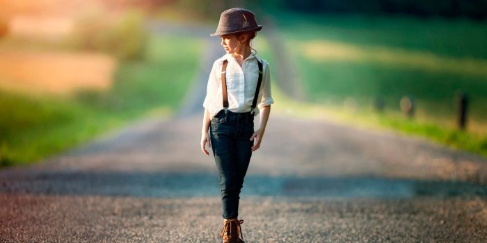 1332x850 Wallpaper road, girl, bokeh, Tomboy, child photography images for