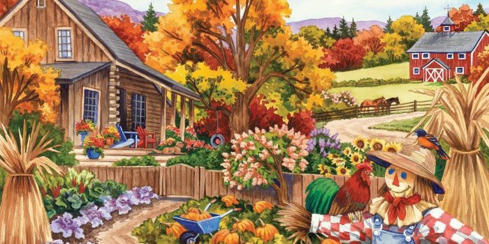 1125x716 Livin in the Country - 100pc Jigsaw Puzzle by SunsOut in 2019