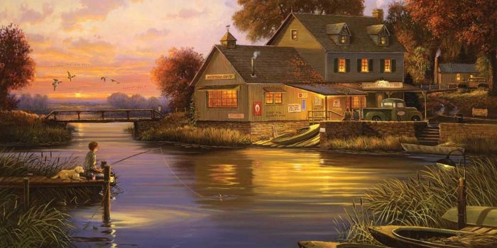 1280x800 Hunter's Cove - 1000pc Jigsaw Puzzle by Sunsout (discon)