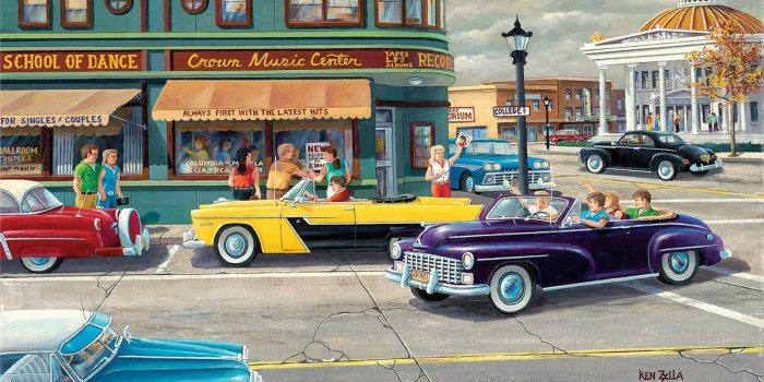 1200x747 The Late Shift | Automobilia | Jigsaw puzzles, Sunsout puzzles, Free