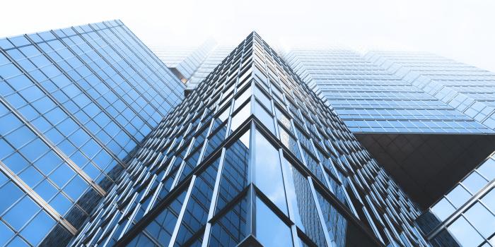 4592x3448 Low-angle photography of blue glass building HD wallpaper