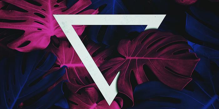 2800x2800 Download wallpaper 2800x2800 leaves, triangle, geometric, inverted