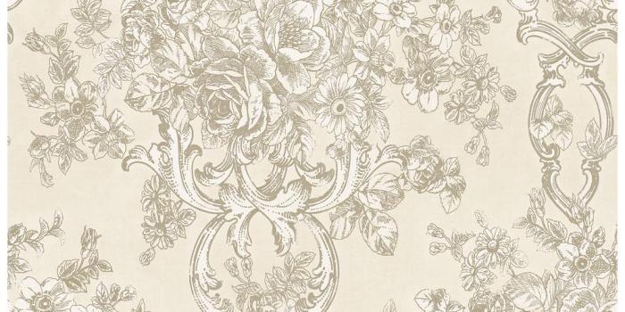 1000x1000 Potala Cream Fleur De Lis Ogee Wallpaper