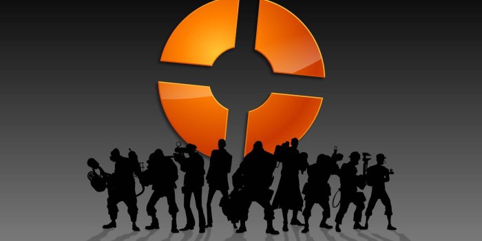 1920x1200 Team Fortress character silhouette, video games, Team Fortress 2