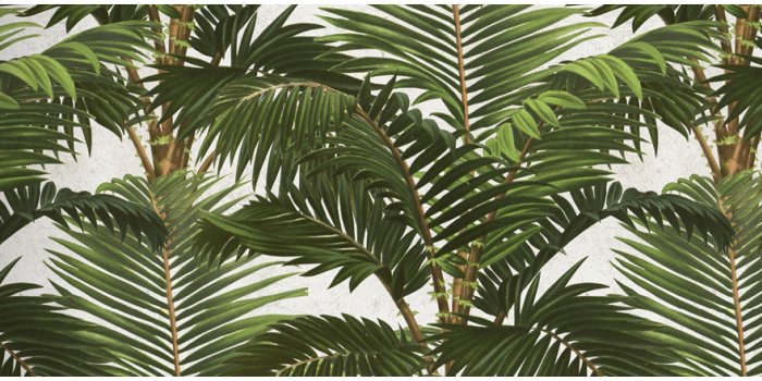 2880x1320 Wallpaper By Mind The Gap | Palm leaf Wall Covering | Luxury Jungle