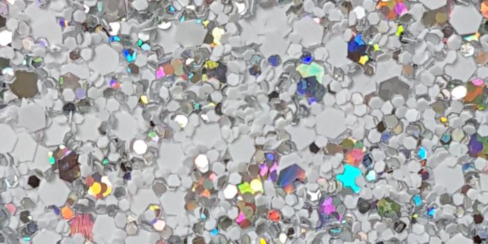 3010x3010 White/Silver Hologram 'Glam' Glitter Wall Covering