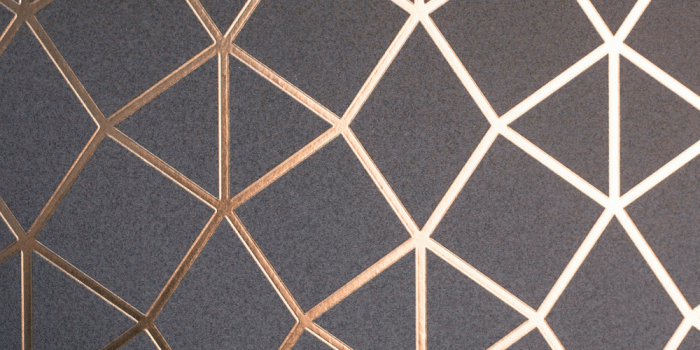 1000x1000 Fine Decor Platinum Brown & Rose Gold Metallic Foil Geometric Wallpaper  Fd42490