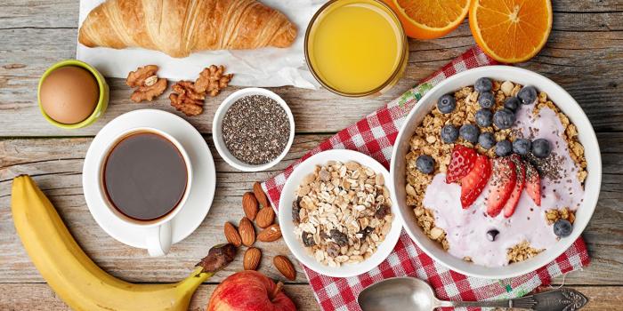 1351x1024 Image egg Juice Coffee Croissant Breakfast Orange fruit Apples