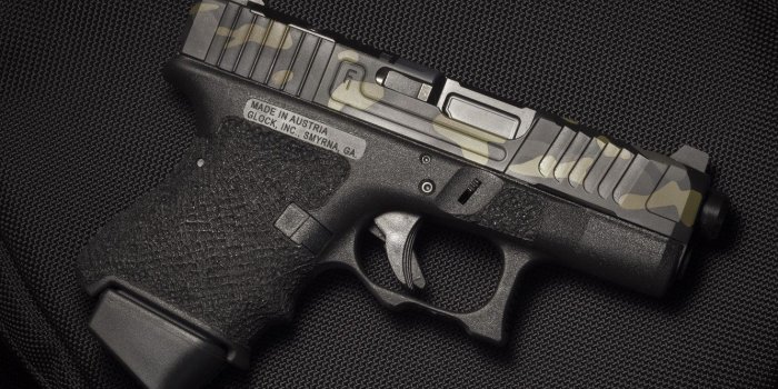 1332x850 Wallpaper gun, background, Glock, self-loading images for desktop