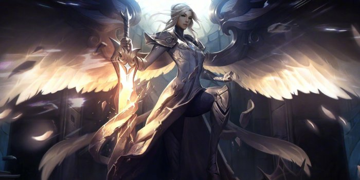 3840x1600 Silver Kayle Unmasked Splash Art LoL 4K Wallpaper #35
