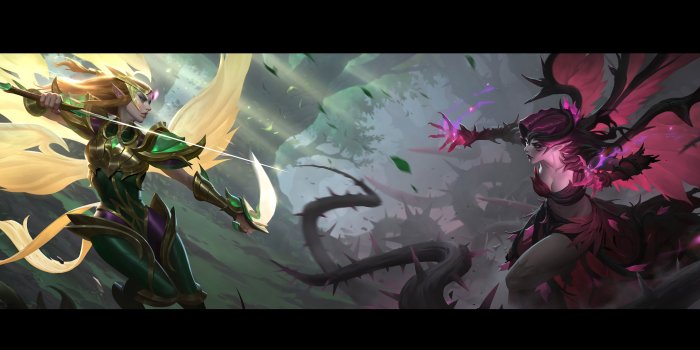5000x2600 Morgana (League of Legends), #League of Legends, #Kayle (League of